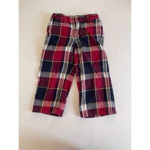 Janie and Jack‎ blue red plaid pants boys size 4T Adjustable Waist  A39